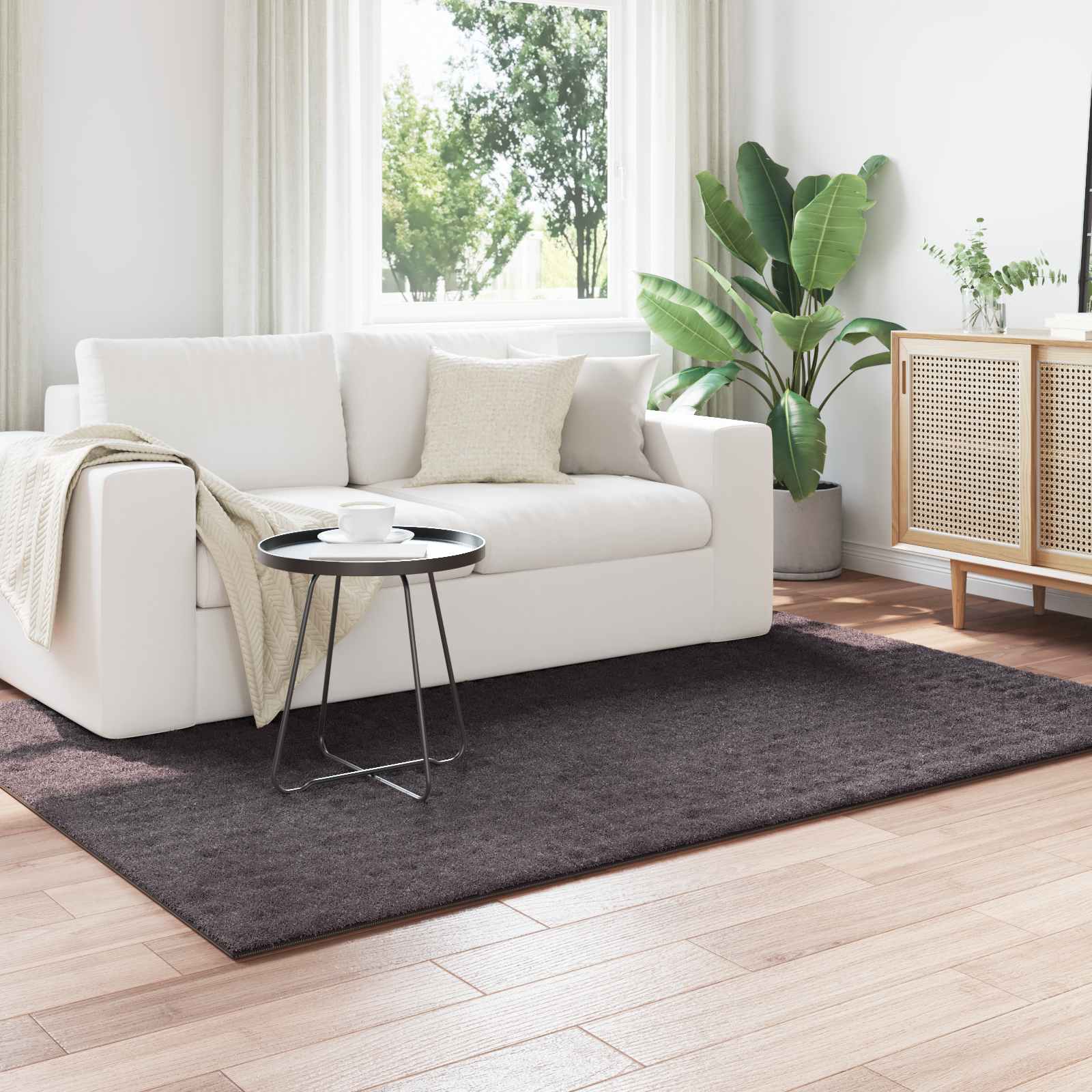 vidaXL Area Rugs Rectangular SIROLO Anthracite 200 x 140 cm Polyester 1