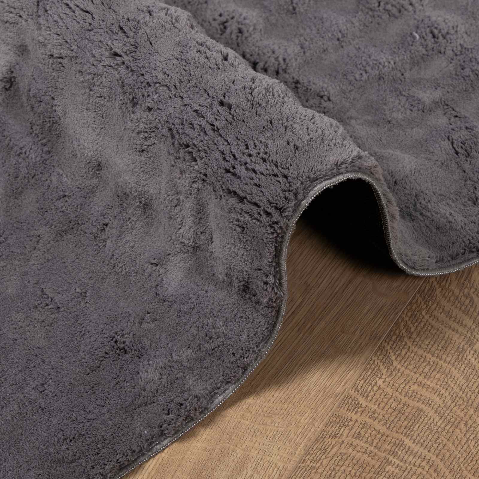 vidaXL Area Rugs Square SIROLO Anthracite 120 x 120 cm Polyester 5