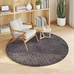vidaXL Area Rugs Round SIROLO Anthracite Ø 120 CM Polyester 3