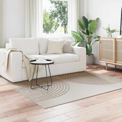 vidaXL Indoor Rug GALATI Cream 120 x 120 cm Polyester 1