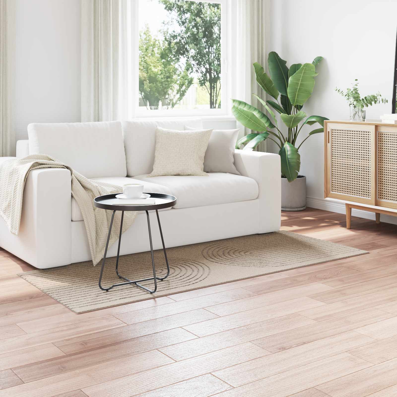 vidaXL Indoor Rug GALATI Beige 150 x 80 cm Polyester 1