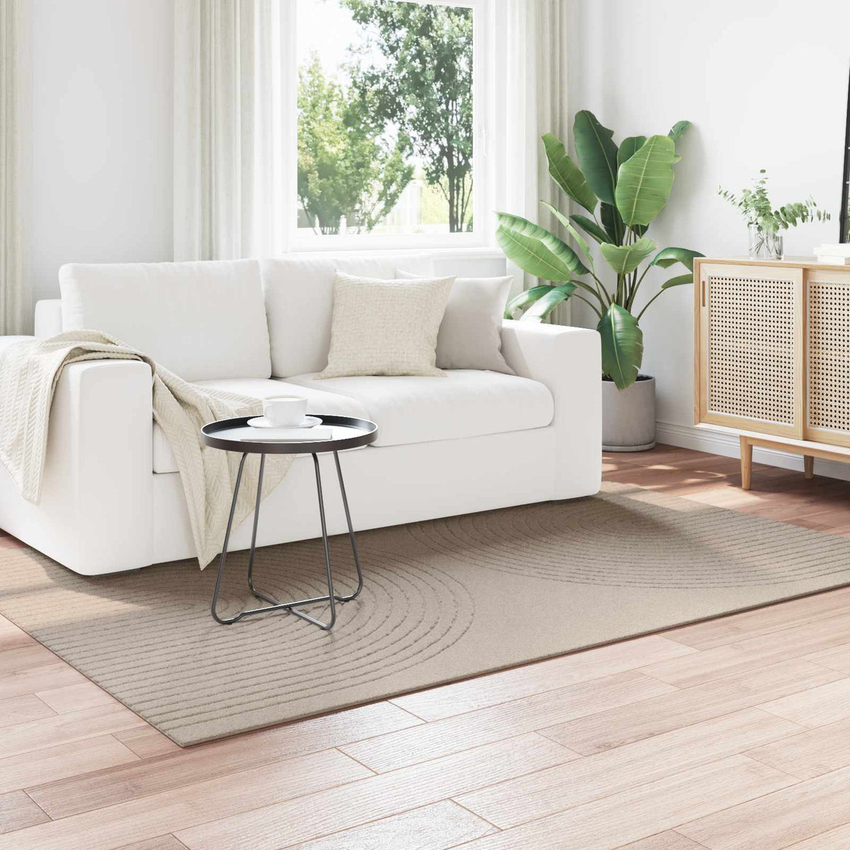 vidaXL Indoor Rug GALATI Polyester Beige
