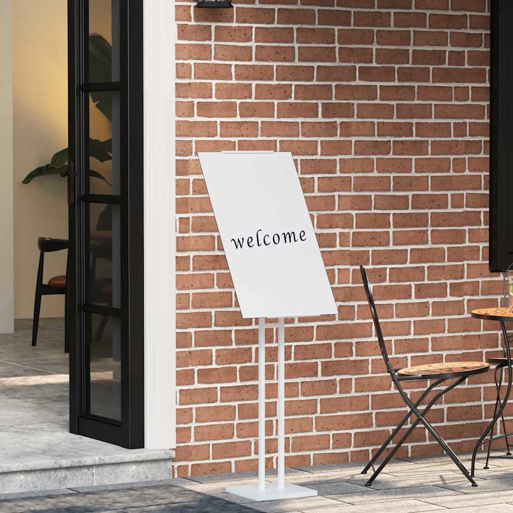 vidaXL Trade Show Displays 2 pcs White 26.5 x 26.5 x 150 cm Steel 1