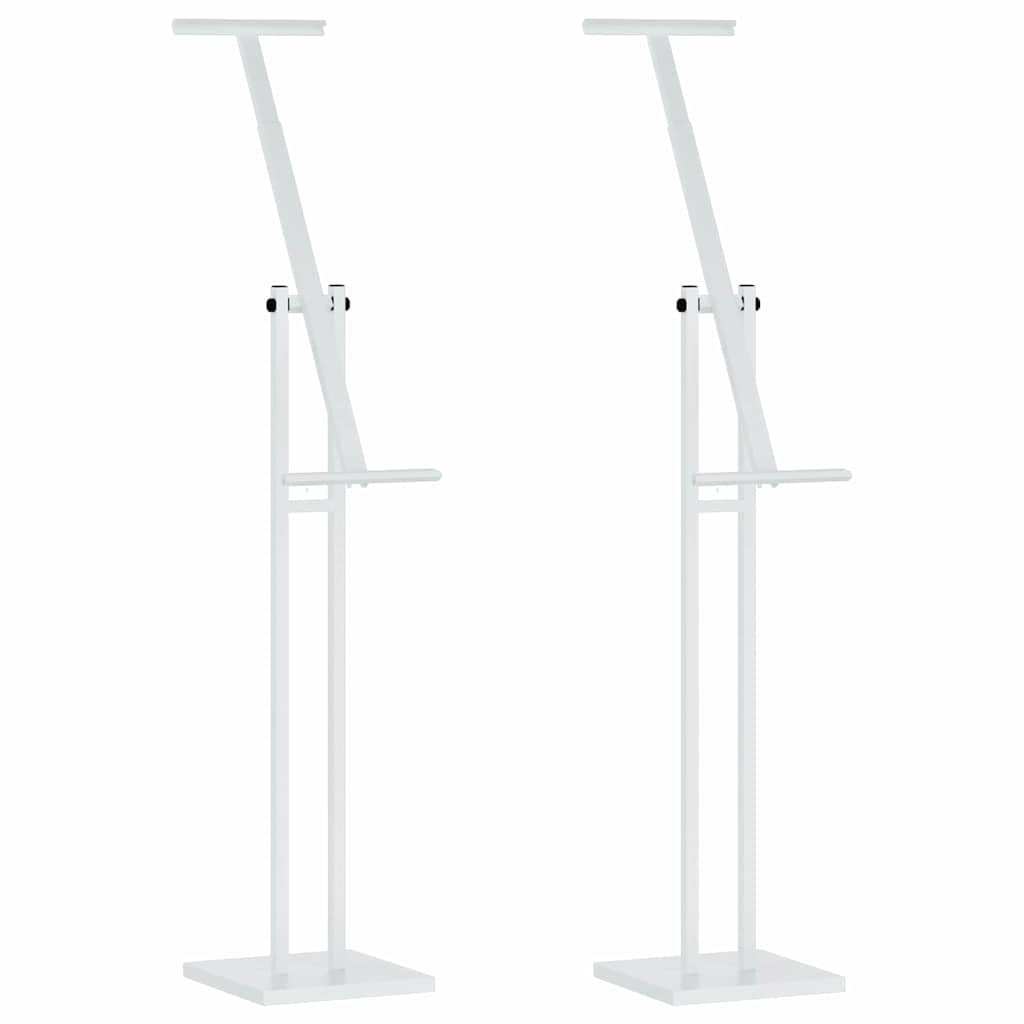 vidaXL Trade Show Displays 2 pcs White 26.5 x 26.5 x 150 cm Steel 2