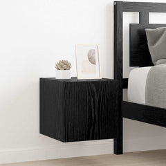 vidaXL TV Wall Cabinet 30.5 x 35 x 30 cm Black Oak Engineered Wood 1