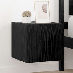 vidaXL TV Wall Cabinet 30.5 x 35 x 30 cm Black Oak Engineered Wood 5