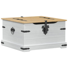 Storage Box "Corona" 78x78x45 cm Solid Wood Pine White