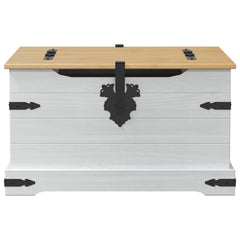 Storage Box "Corona" 78x78x45 cm Solid Wood Pine White