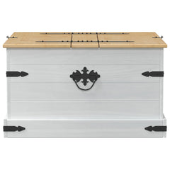 Storage Box "Corona" 78x78x45 cm Solid Wood Pine White