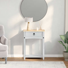 Console table 55 x 35 x 73 cm Solid Pine Wood White