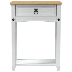 Console table 55 x 35 x 73 cm Solid Pine Wood White