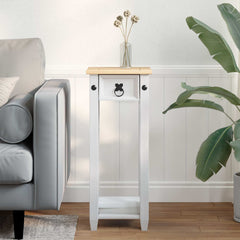 vidaXL Plant Stand White 30 x 30x 73 cm Solid Pine Wood 1