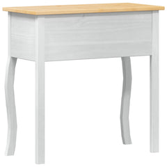 vidaXL Console table White 73 x 35 x 73 cm Solid Pine Wood 6