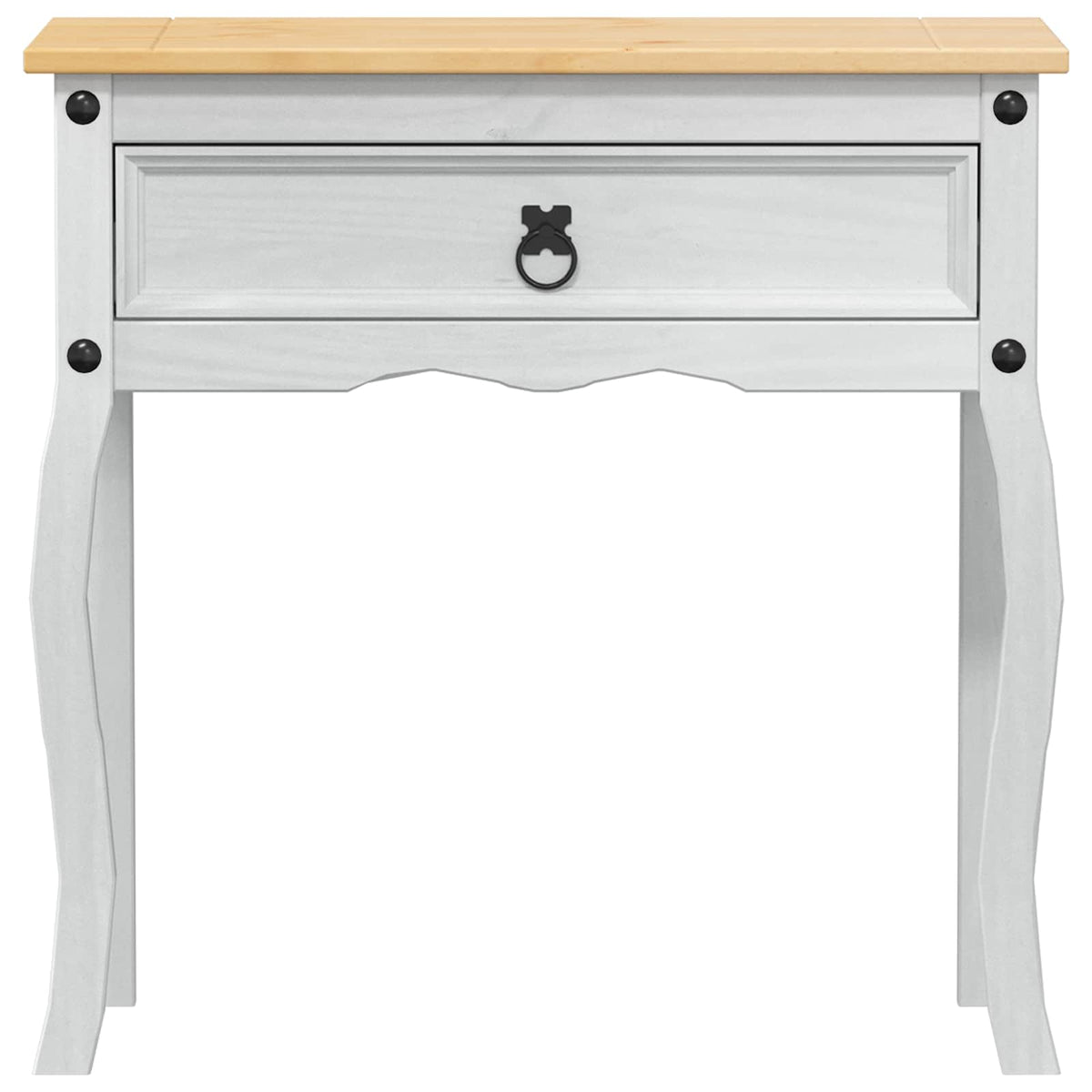 Console table 73 x 35 x 73 cm Solid Pine Wood White