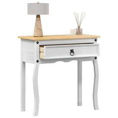 vidaXL Console table White 73 x 35 x 73 cm Solid Pine Wood 3