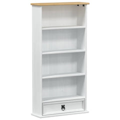 vidaXL CD cabinet White 52 x 17.5 x 103 cm Solid Pine Wood 2