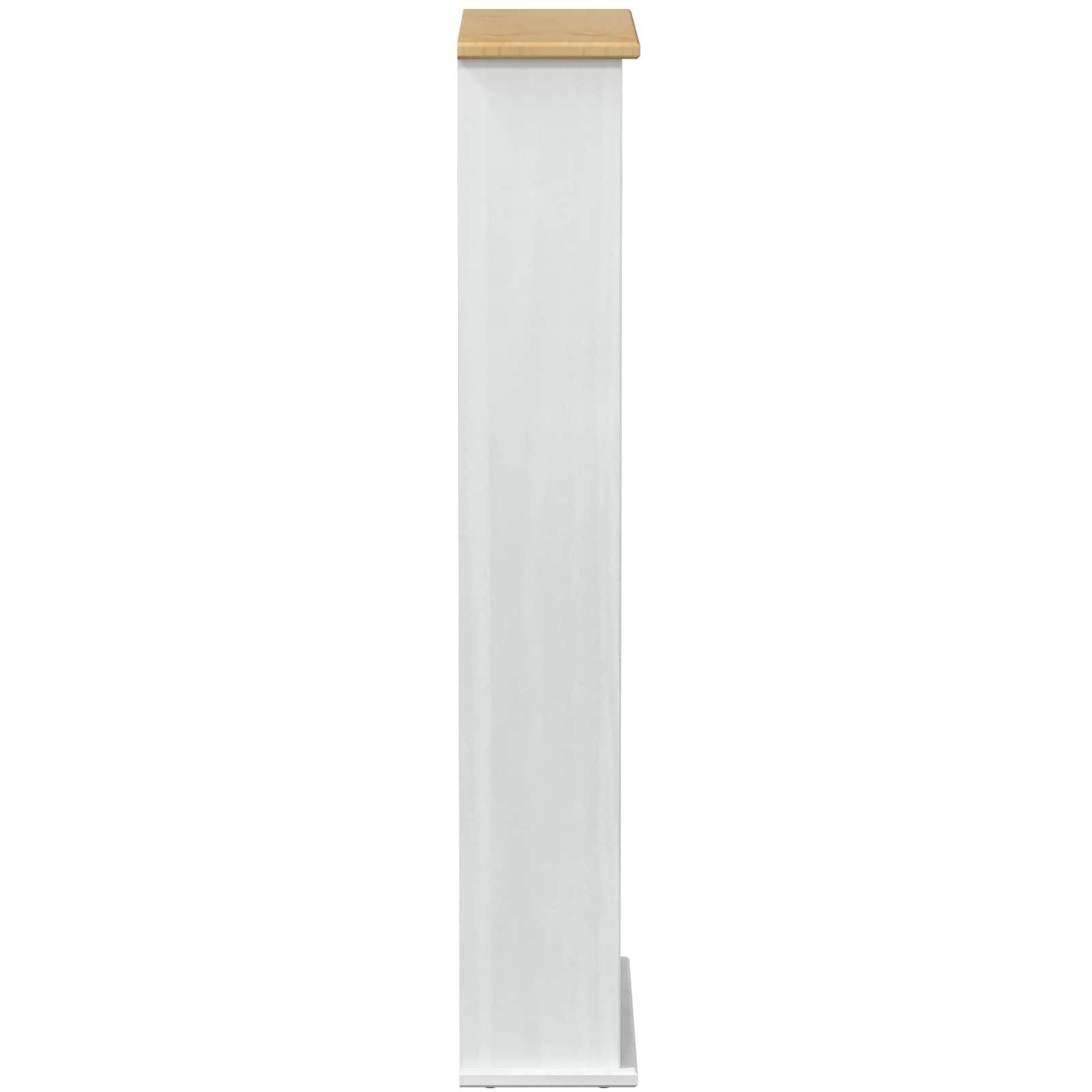 vidaXL CD cabinet White 52 x 17.5 x 103 cm Solid Pine Wood 5