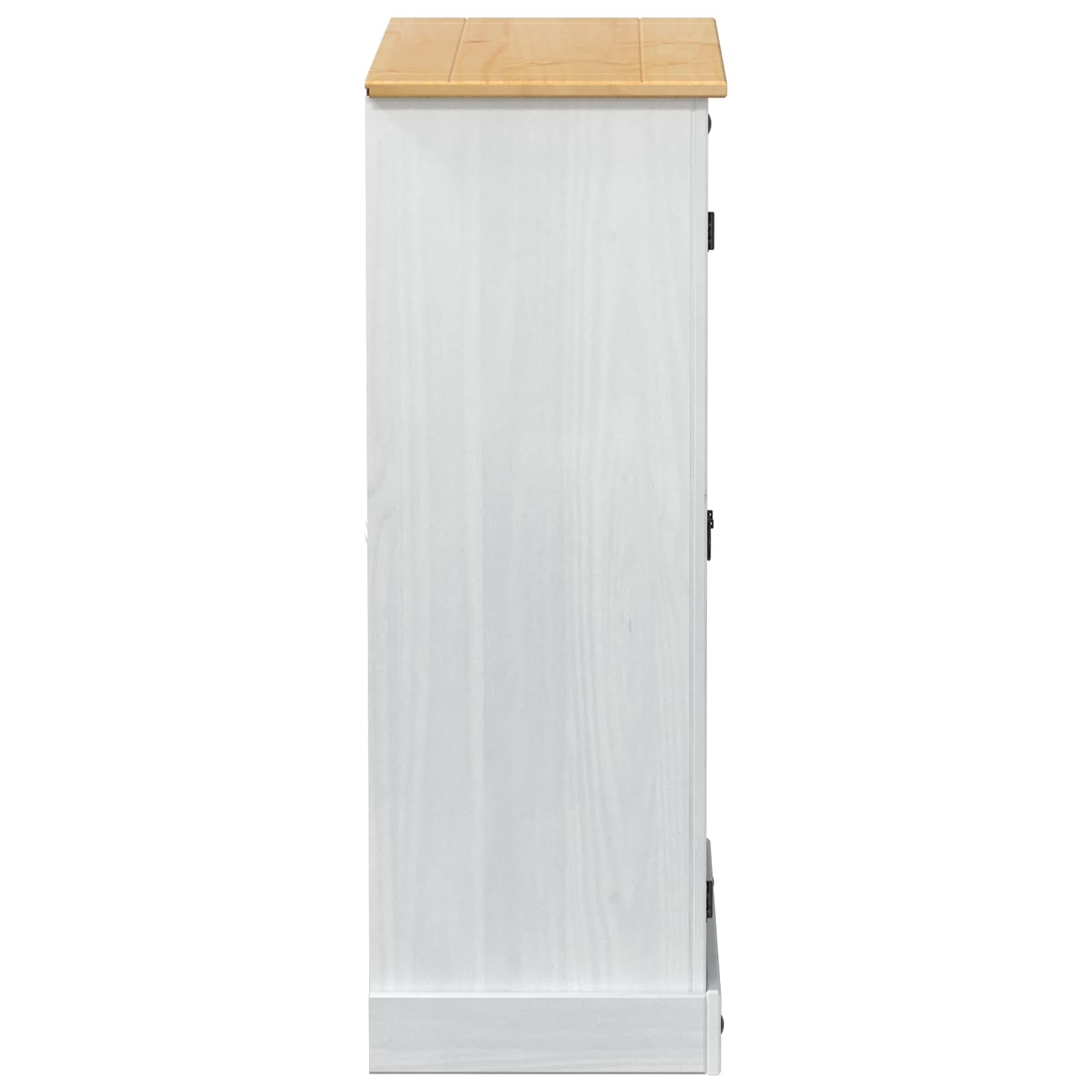 vidaXL Shoe Cabinet with Door White 86 x 38.5 x 108 cm Solid Pine Wood 5