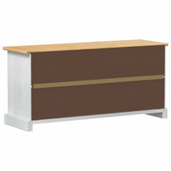 vidaXL Shoe Cabinet Corona White 99 x 32 x 49 cm Solid Pine Wood 6