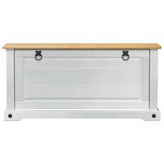 vidaXL Shoe Cabinet Corona White 99 x 32 x 49 cm Solid Pine Wood 4
