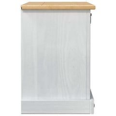 vidaXL Shoe Cabinet Corona White 99 x 32 x 49 cm Solid Pine Wood 5