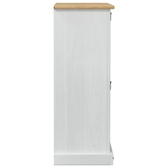 vidaXL Shoe Cabinet Corona White 99 x 32 x 85 cm Solid Pine Wood 5
