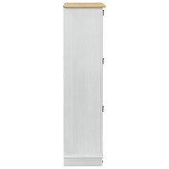 vidaXL Shoe Cabinet Corona White 99 x 32 x 122 cm Solid Pine Wood 5