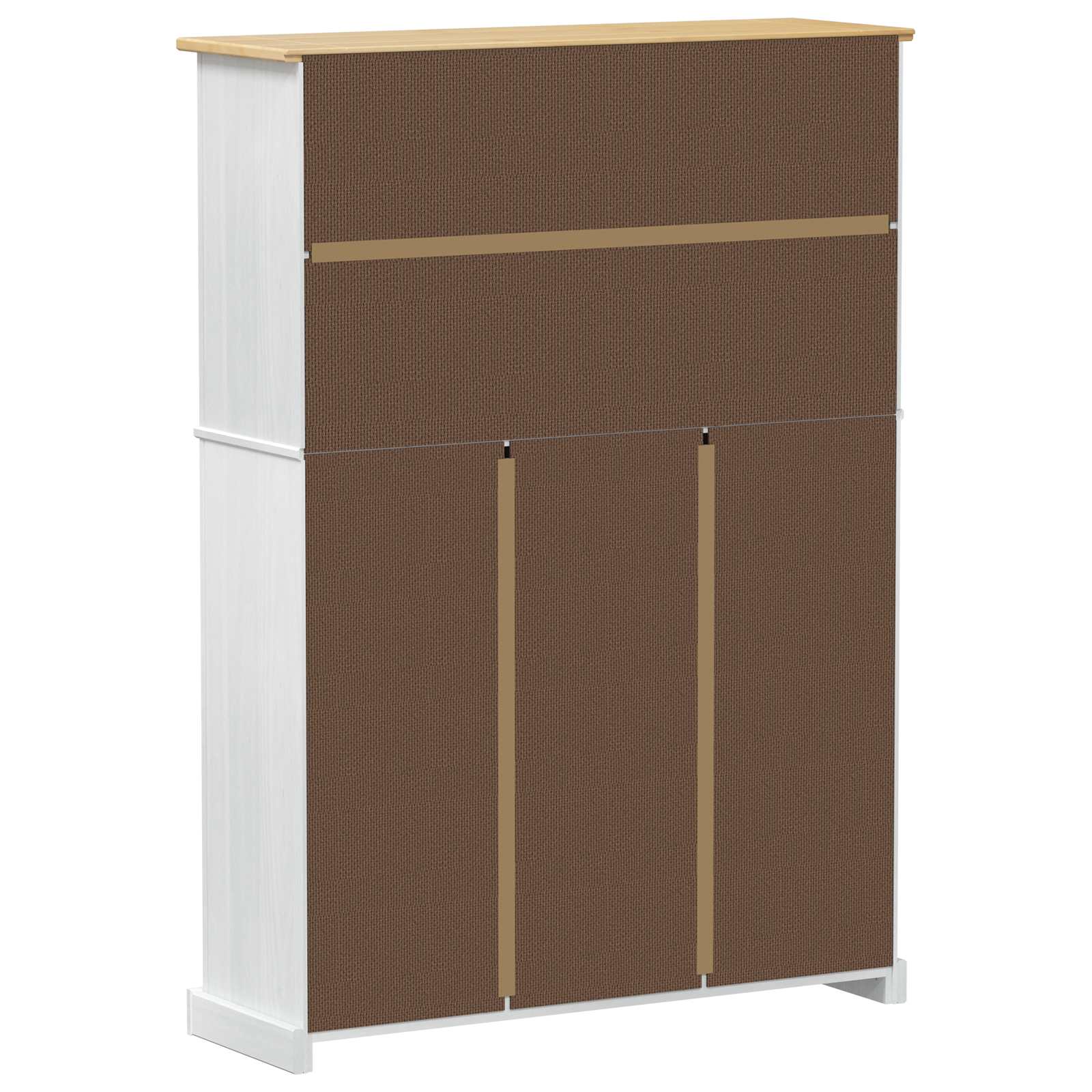vidaXL Shoe Cabinet Corona White 99 x 32 x 138 cm Solid Pine Wood 6