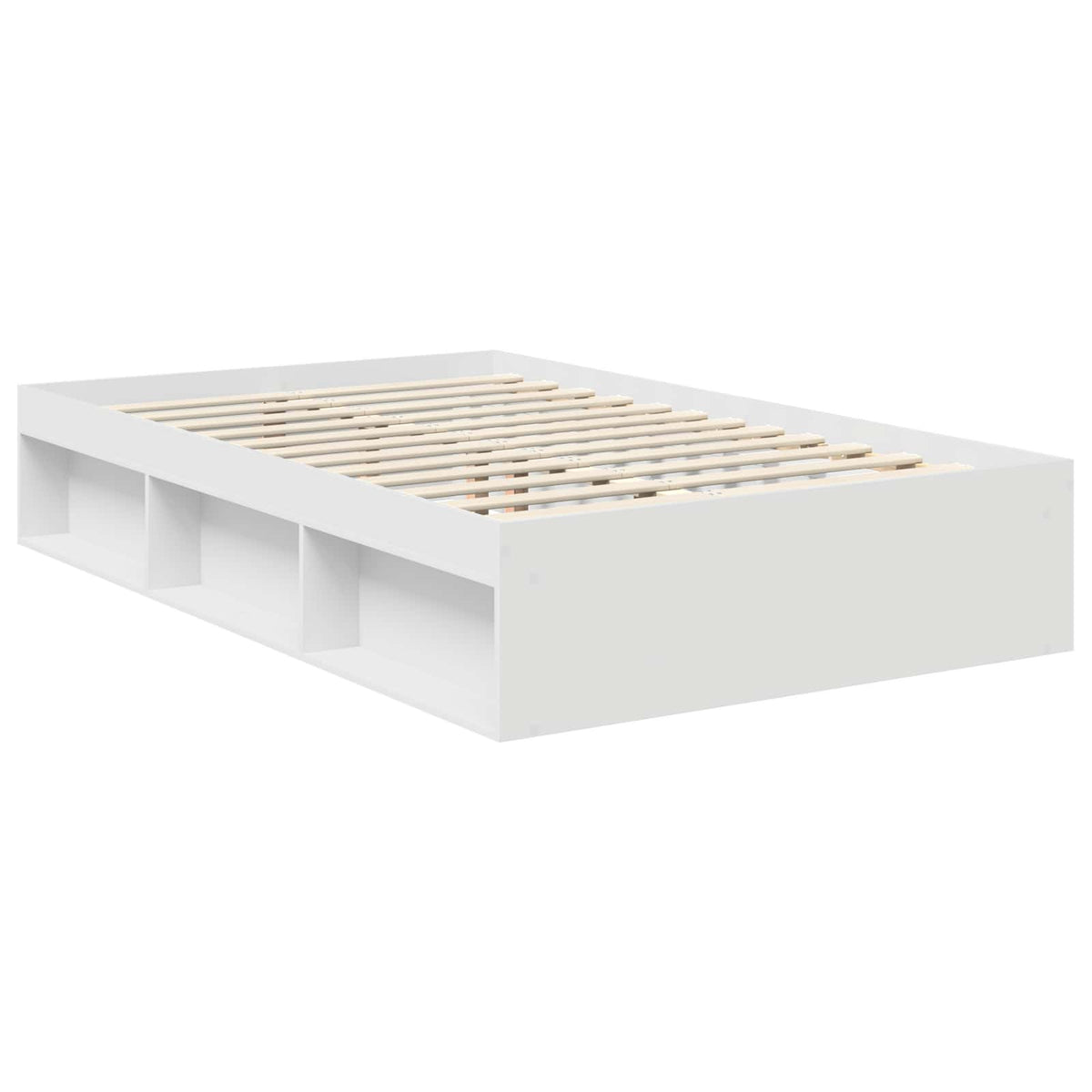 Bed Frame with Headboard 120 x 200 cm Engineered wood White
