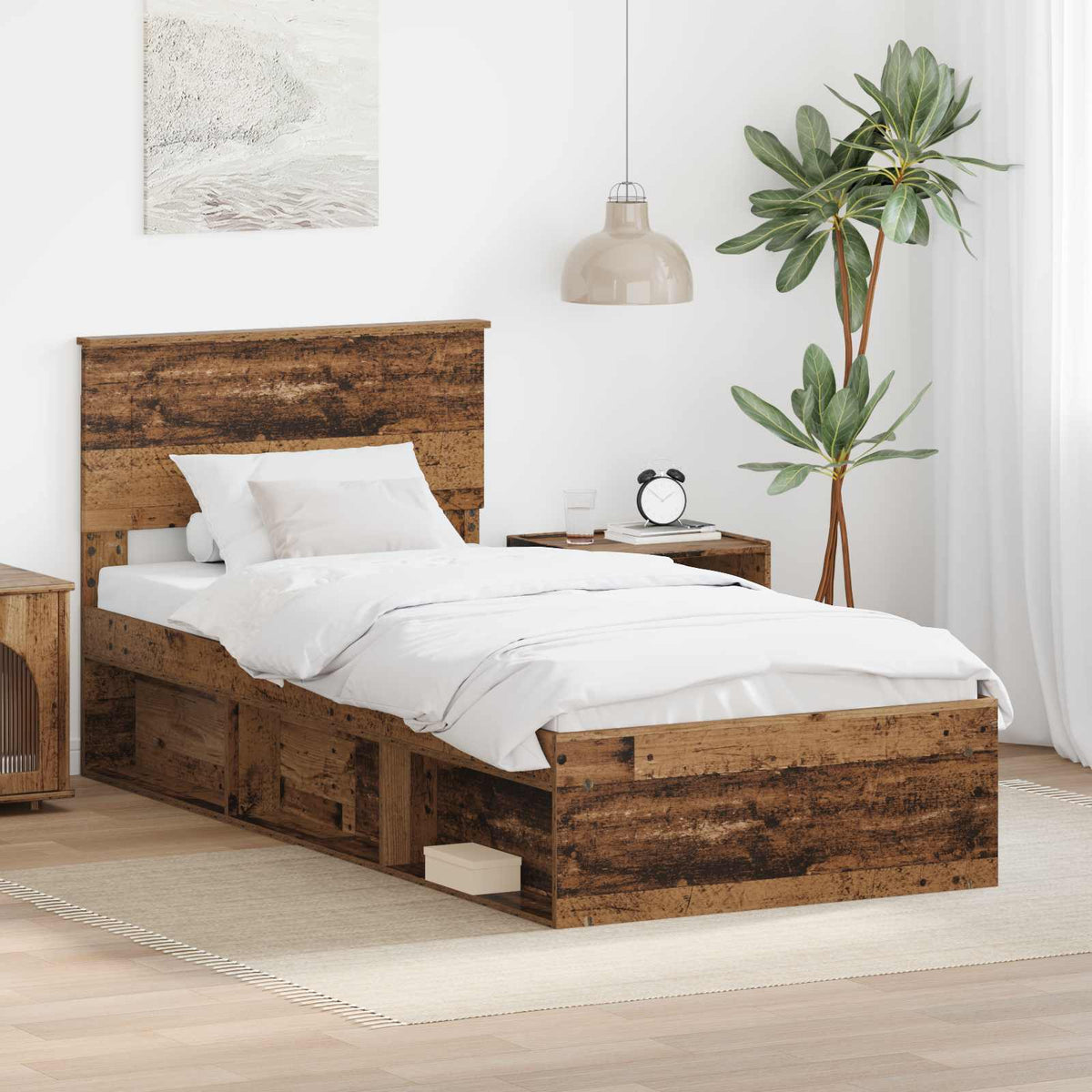 Bed Frame Headboard Engineered wood Old