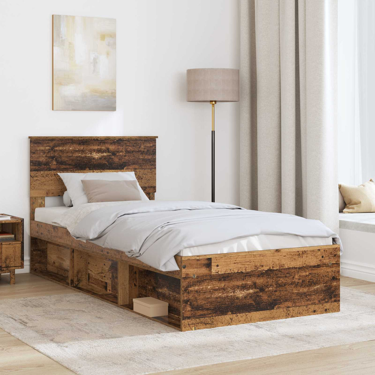Bed Frame Headboard Engineered wood Old