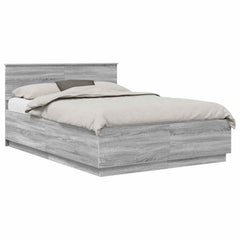 Bed Frame Engineered Wood Length 200 cm Grey Sonoma 160 cm