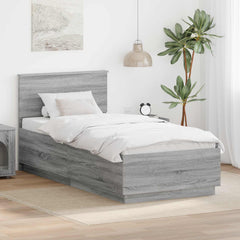Bed Frame Engineered Wood Length Grey Sonoma