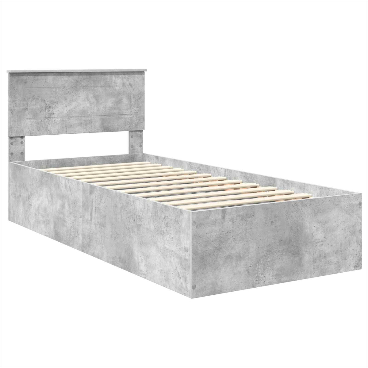 Bed Frame Engineered Wood Length 200 cm Concrete grey 100 cm