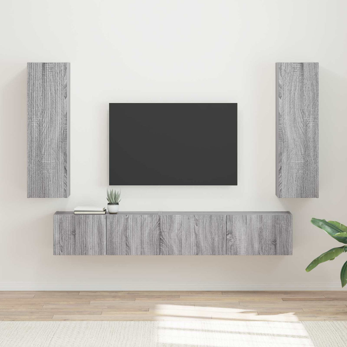 TV Cabinet Set 3 pcs 29.5 x 31 x 100 cm Grey sonoma