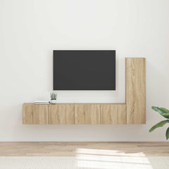 TV Cabinet Set 3 pcs Engineered Wood Sonoma oak