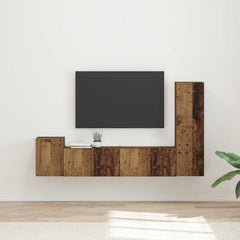 TV Cabinet Set 4 pcs 30 x 31 x 100 cm Old wood