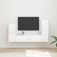 TV Cabinet Set 4 pcs 30 x 31 x 100 cm High gloss white