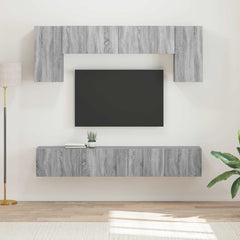 vidaXL TV Cabinet Set 4 pcs Grey Sonoma Engineered Wood 1
