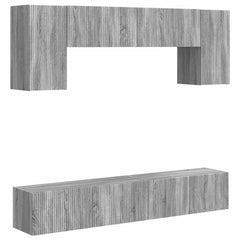 vidaXL TV Cabinet Set 4 pcs Grey Sonoma Engineered Wood 2