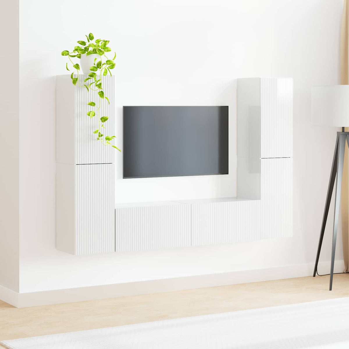 TV Cabinet Set 6 pcs 31 x 30 x 60 cm High gloss white