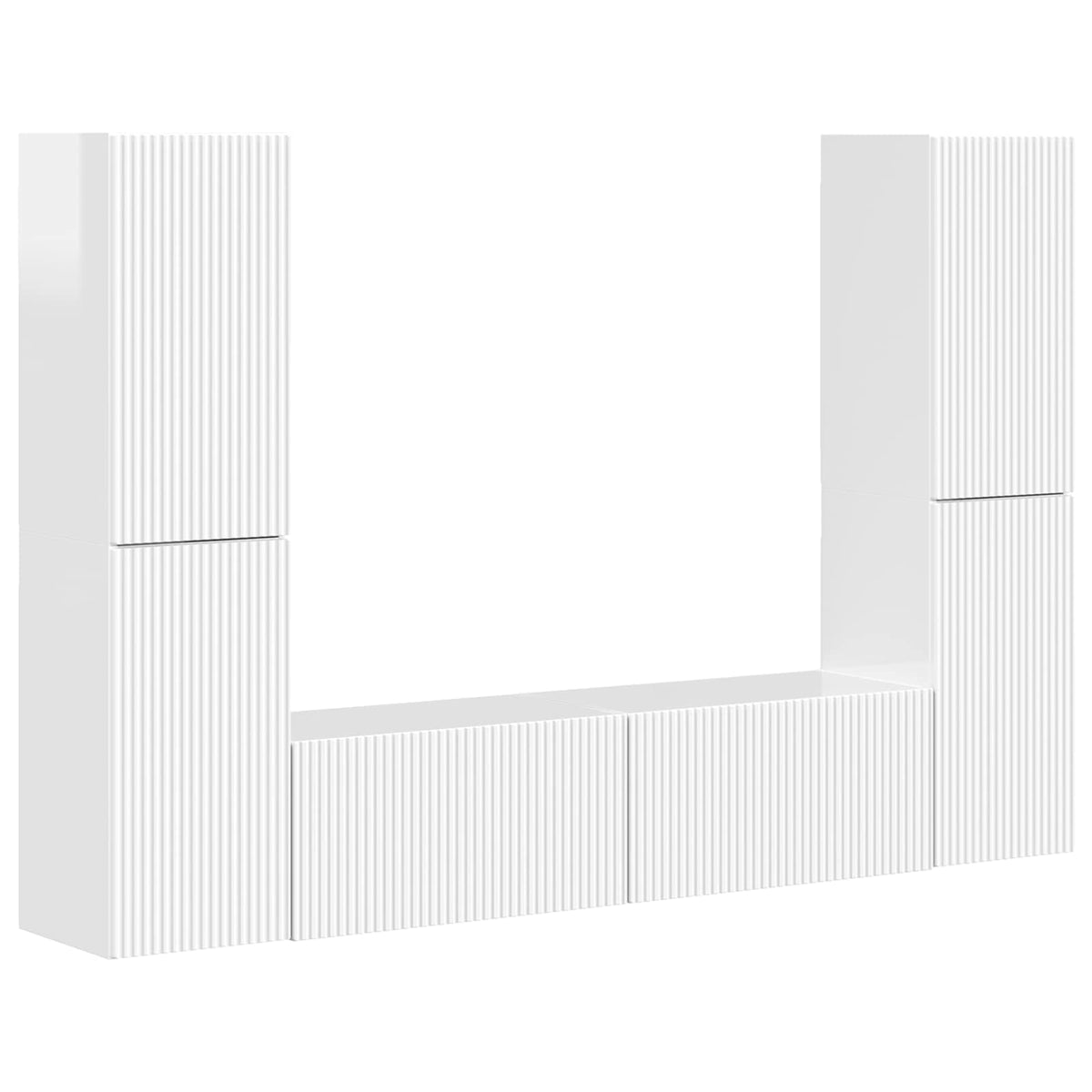 TV Cabinet Set 6 pcs 31 x 30 x 60 cm High gloss white