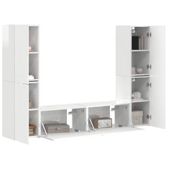 TV Cabinet Set 6 pcs 31 x 30 x 60 cm High gloss white