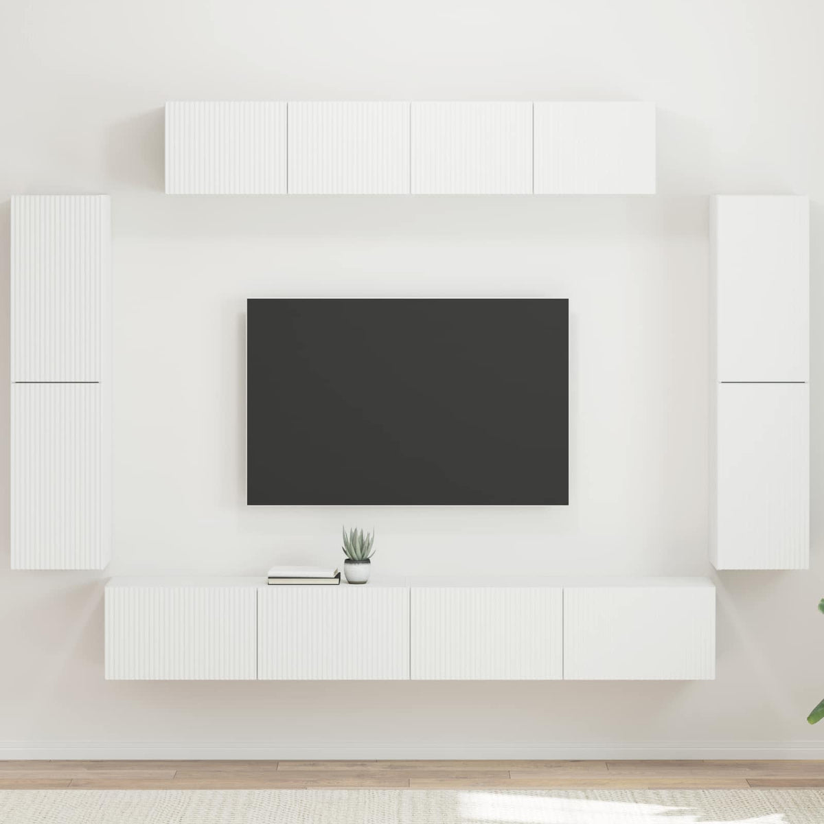 TV Cabinet 8 pcs 98 x 31 x 29.5 cm White