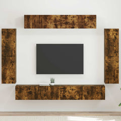 TV Cabinet 8 pcs 98 x 31 x 29.5 cm Smoked oak