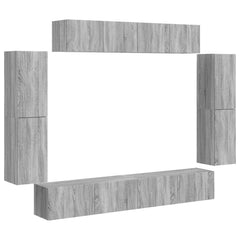 TV Cabinet 8 pcs 98 x 31 x 29.5 cm Grey sonoma