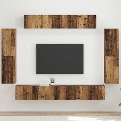 TV Cabinet 8 pcs 98 x 31 x 29.5 cm Old wood