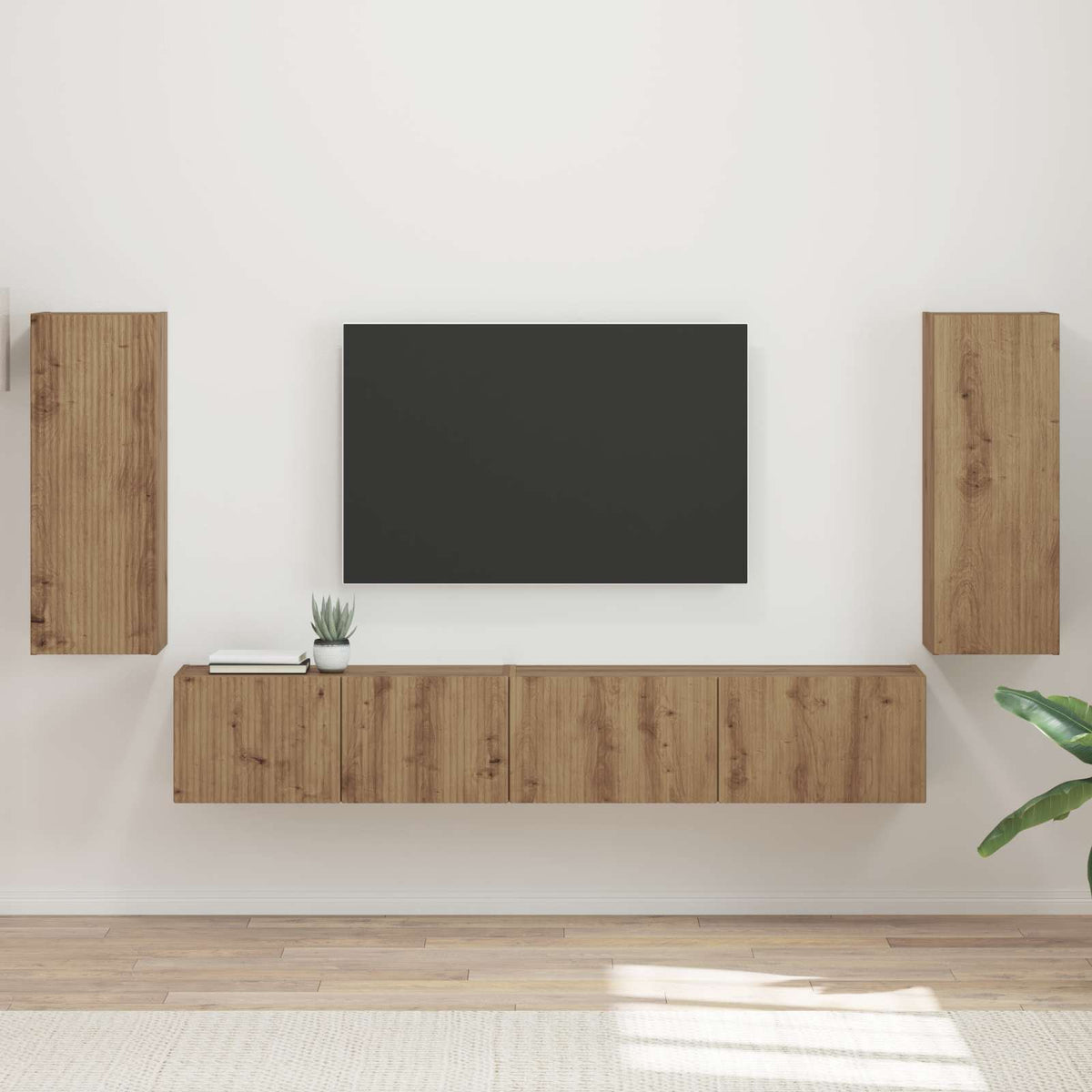 vidaXL TV Cabinet Set 4 pcs Engineered Wood