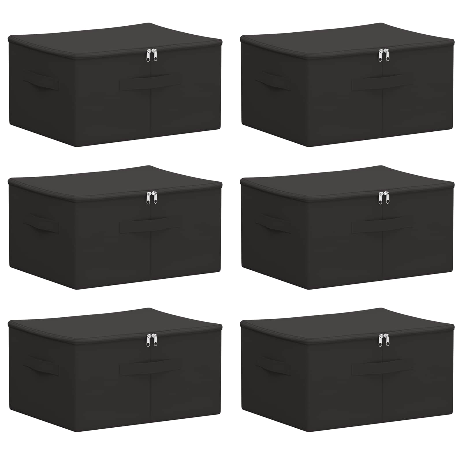 vidaXL Storage Box 6 pcs Non-woven fabric 43 x 34 x 23 cm 33.6 L 2