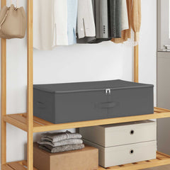 Storage Box Non-woven fabric 90 L Anthracite 24 pcs 70 cm 18 cm 40 cm